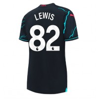 Camisa de Futebol Manchester City Rico Lewis #82 Equipamento Alternativo Mulheres 2023-24 Manga Curta